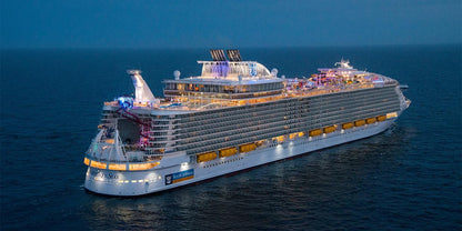 A large cruise ship at sea