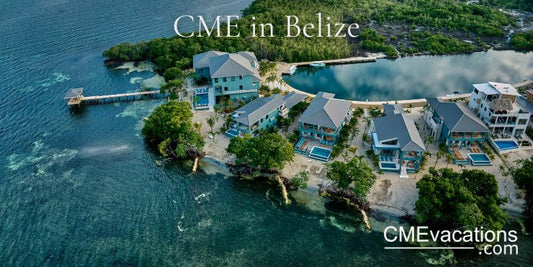 Belize island resort surrounded by turquoise sea